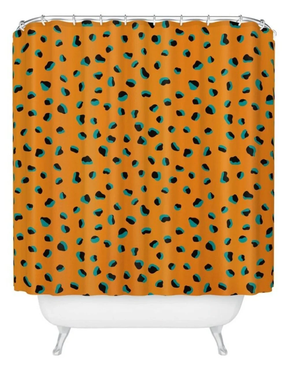 Funky Cheetah Print Shower Curtain by Elisa - Society6